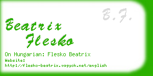 beatrix flesko business card